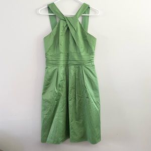 David’s Bridal Apple Green Halter Style Bridesmaid Dress Size 6 Knee Length